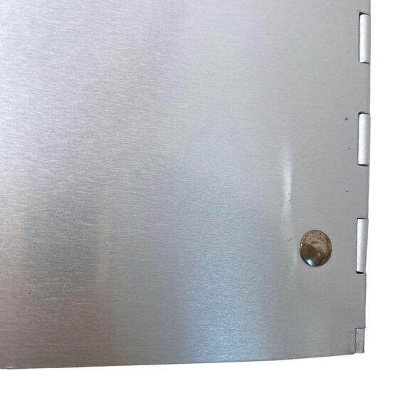 Metal Binder 8.5" Brushed Metal with Clip and inserts - Picture 14 of 14